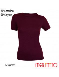 Tricou dama lana merinos maneca scurta BLUE 2