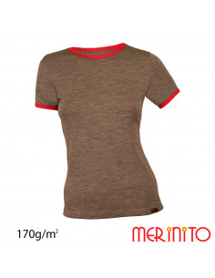 Tricou dama lana merinos maneca scurta BLUE