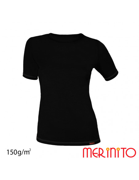 Tricou dama maneca scurta lana merinos 150
