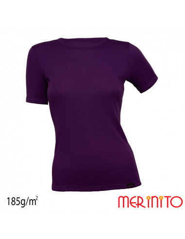 Tricou maneca scurta de dama 100% merino 185g