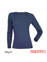 Tricou dama cu maneca lunga lana merinos 185