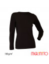 Tricou dama cu maneca lunga lana merinos 185g