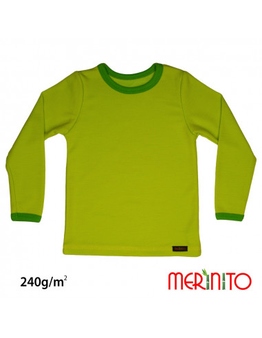 Bluza copii lana merinos si bambus 240g